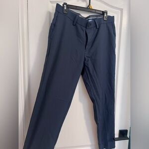 Men’s Haggar Slim Fit Cool Right Performance Dress Pants- Navy